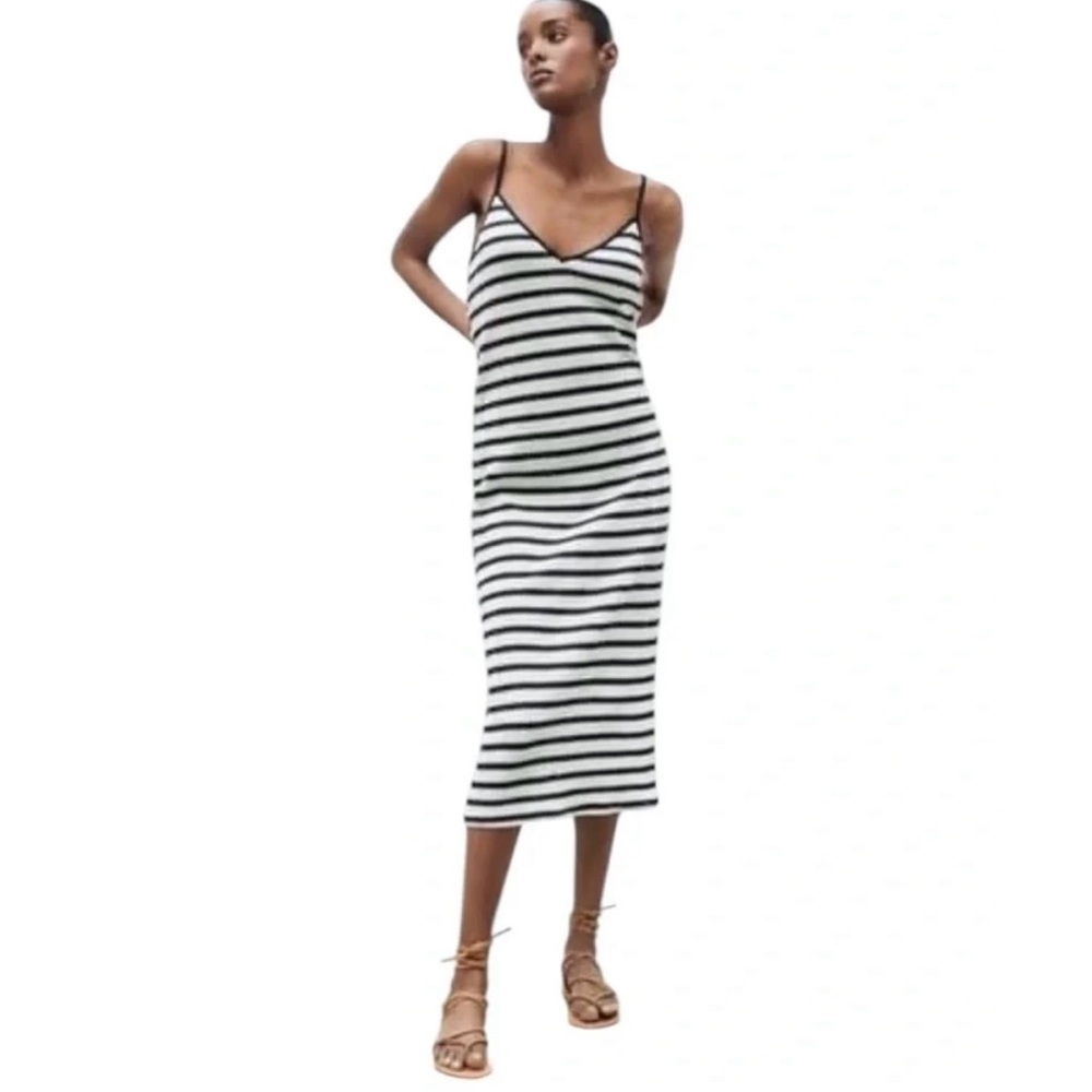 Zara Striped Knit Slip Dress – NWT – Size Small